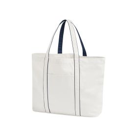 Courtside Large Tote Soft White/French Navy