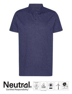 Neutral Recycled Cotton Polo Navy Melange