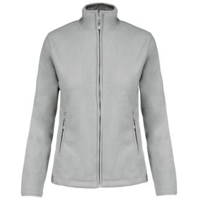 Maureen - Ladies' Full Zip Microfleece Jacket Snow Grey