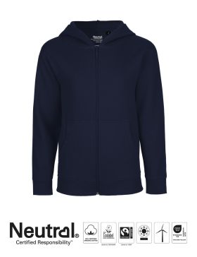 Neutral Kids Hoodie w. Zip Navy