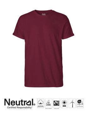Neutral Mens Roll Up Sleeve T-shirt Bordeaux