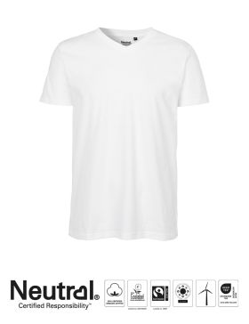 Neutral Mens V-neck T-shirt White