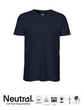 Neutral Mens V-neck T-shirt Navy