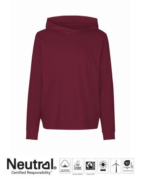 Neutral Unisex Jersey Hoodie Dark red