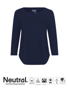 Neutral Ladies Three Quarter Sleeve T-shirt Navy