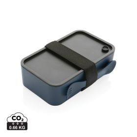 GRS recycled PP lunch box with spork Navy Blue