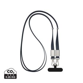 Nivo RCS recycled PET Crossbody lanyard Navy Blue