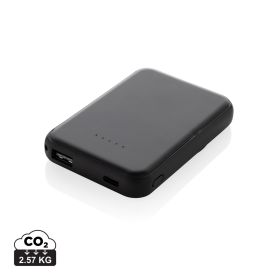 Stellar RCS recycled plastic 5000 mah 5W magnetic powerbank Black