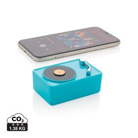 Mini Vintage 3W wireless speaker blue