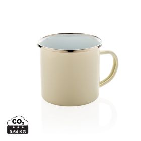 Vintage enamel mug White