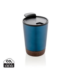 RCS Recycled stainless steel cork coffee tumbler Blue