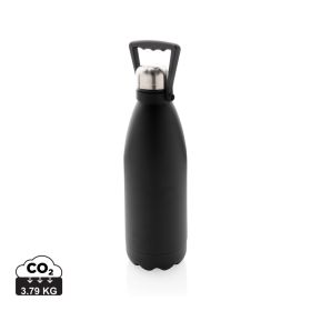 RCS Recycled stainless steel large vacuum bottle 1.5L Black