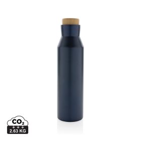 Gaia RCS certified recycled stainless steel vacuum bottle Blue