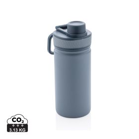Vacuum stainless steel bottle with sports lid 550ml Blue