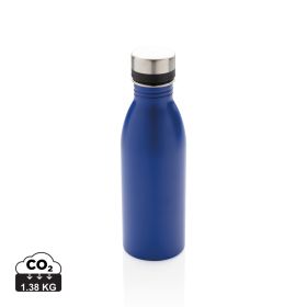 Deluxe stainless steel water bottle blue