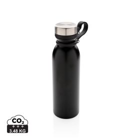 Copper vacuum insulated bottle with carry loop black