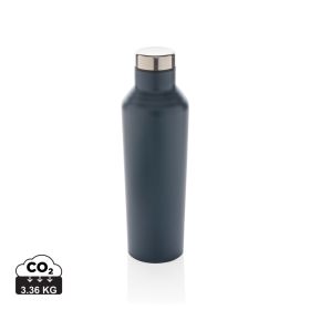 Modern vacuum stainless steel water bottle blue