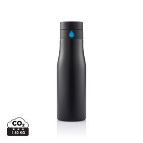 Aqua vannflaske med hydration tracking svart, blå