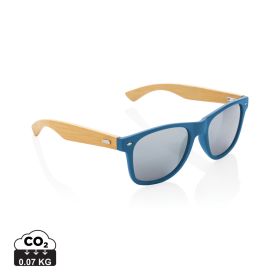 Bamboo and RCS recycled plastic sunglasses Blue