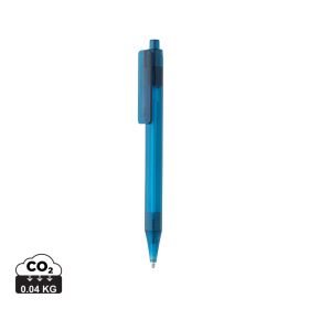 GRS RPET X8 transparent pen Blue