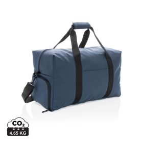 Smooth PU weekend duffle Navy Blue