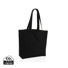 Impact Aware™ 240 gsm rcanvas shopper w/pocket undyed Black