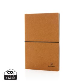 A5 GRS recycled leather notebook Brown