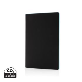 Softcover PU notebook with coloured edge blue