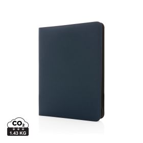 Impact Aware™ deluxe 300D tech portfolio with zipper Navy Blue