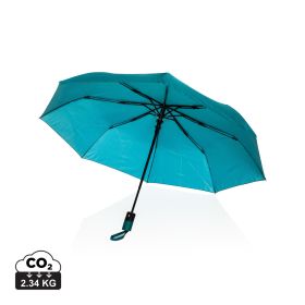 21" Impact AWARE™ 190T mini auto open umbrella Turquoise