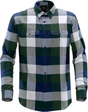 Logan Shirt (M) Navy/Green