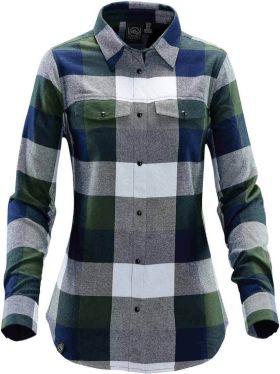 Logan shirt (W) Navy/Green