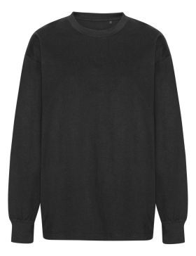 Unisex Tiger Cotton Oversized LS T-shirt Black