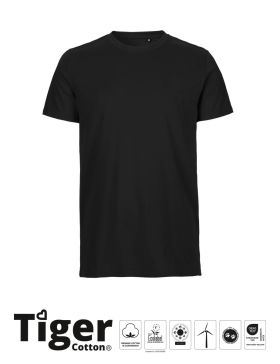 Unisex Tiger Cotton T-shirt Black