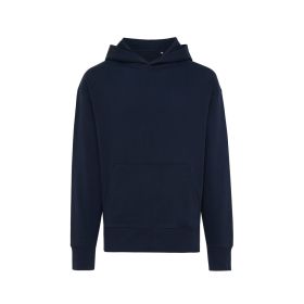 IQONIQ Yoho recycled cotton relaxed hoodie Navy Blue