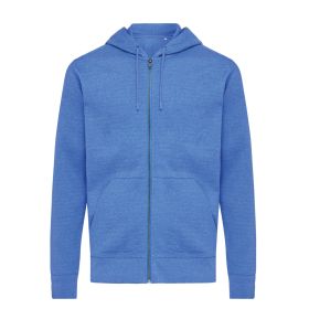 IQONIQ Abisko recycled cotton zip through hoodie heather blue