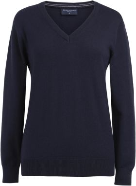 Riga Merino V-neck (W) Navy Blue