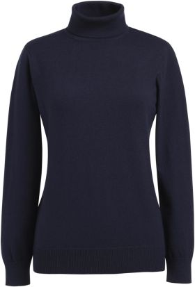 Athens Rollneck Jumper (W) Navy Blue