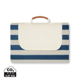 VINGA Alba GRS RPET picnic blanket large navy
