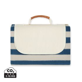 VINGA Alba GRS RPET picnic blanket small Navy Blue