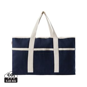 VINGA Volonne AWARE™ recycled canvas beach bag blue
