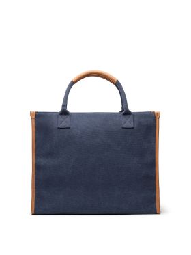 Bosler RCS recycled canvas office tote Navy Blue