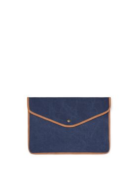 Bosler GRS recycled canvas 14" laptop sleeve Navy Blue
