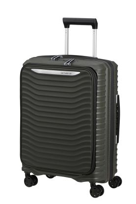 Upscape Expandable suitcase with 4 wheels and front pocket 55cm