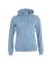 Basic Hoody Full Zip Women Light Blue