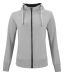 Classic Hoody Full Zip Women Grey Melange