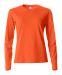 Basic-T L/S Women Blood orange