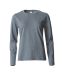 Basic-T L/S Women Grey Melange
