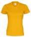T-shirt V-neck Lady Yellow