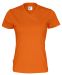 T-shirt V-neck Lady Orange